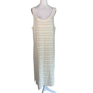 Old Navy Women’s XL Cream Crochet Boho Festival Sleeveless Midi Dress